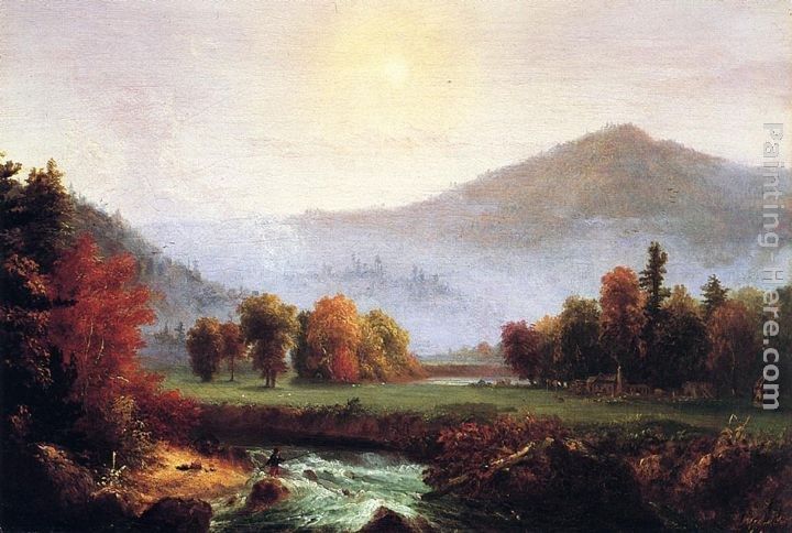 Thomas Cole Morning Mist Rising, Plymouth, New Hampshire